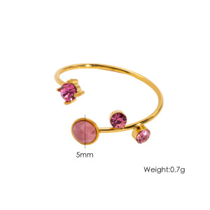 Bague De Luxe Imperméable En Acier Inoxydable, De Forme Irrégulière Et Élégante (1 Pièce). h5 
