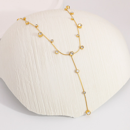 Collier chaîne femme simple et imperméable en acier inoxydable avec motif cœur, 1 pièce 2