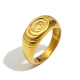 Bague à motif d'empreintes digitales - Or/numéro 6 Image7