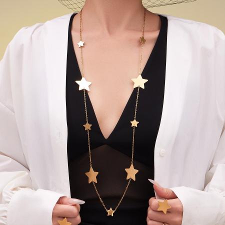 Ensembles de bijoux minimalistes en acier inoxydable, étanches, couleur or, pour femmes