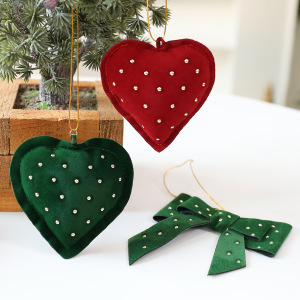 1 Pièce Nœud Papillon Et Cœur De Noël En Polyester Pour Articles De Fête Pour Femmes h5 Image3