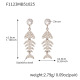F1123-Boucles d'oreilles en arête de poisson en acier Image2