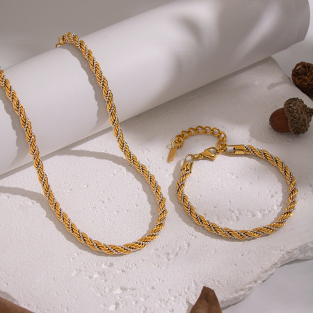 Ensemble de colliers étanches en acier inoxydable à chaînes multicolores