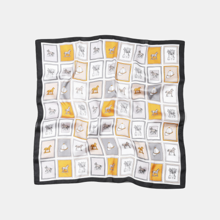 Bandana en polyester à motif écossais de cheval rétro 1 pièce