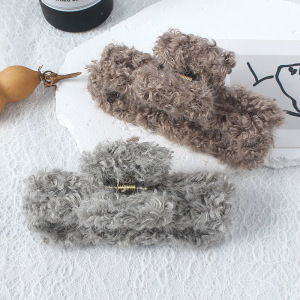Pinces À Cheveux Pour Femmes, Collection Simple, Mignonnes, Unies, Ajourées, En Polyester. h5 Image3