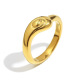 Petite bague œil de tête de serpent - Or/numéro 8 Image3