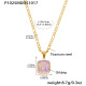 P1025-Collier pendentif violet 40+5cm Image2