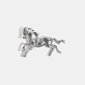 Broche En Acier Inoxydable Doré, Étanche, En Forme De Cheval (1 Pièce). h5 Image4