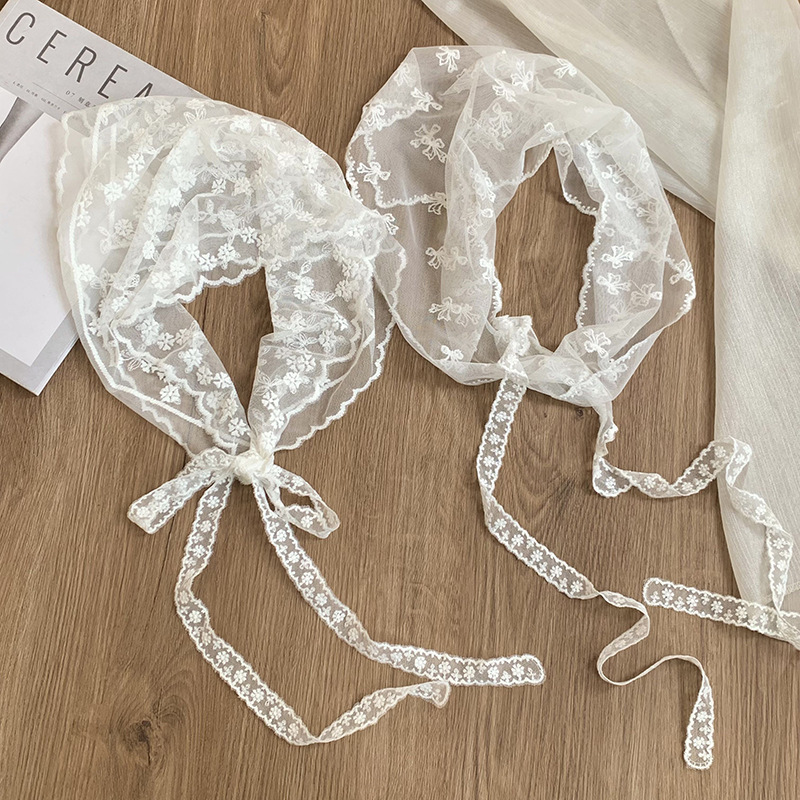 1 Écharpe D'Été En Polyester Et Dentelle Douce Pour Femme h5Image2