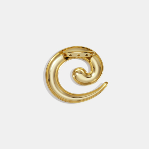 Broche En Acier Inoxydable Doré, Étanche, En Forme De Vortex (1 Pièce). h5 Image5