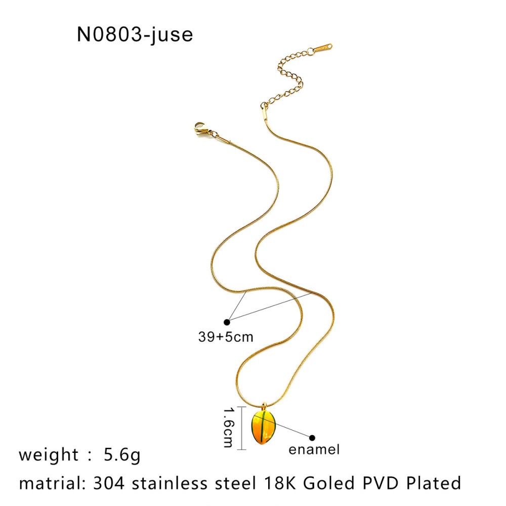 Collier Pendentif Étanche En Acier Inoxydable Et Émail En Forme D'Étoile h5Image2