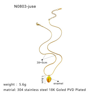 Collier Pendentif Étanche En Acier Inoxydable Et Émail En Forme D'Étoile h5 Image2