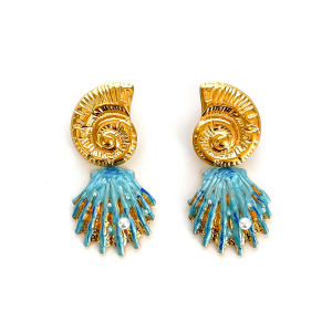 1 Paire De Boucles D'Oreilles Pendantes En Émail Couleur Or h5 