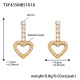 TXF455-Boucles d'oreilles en zircon blanc doré Image13