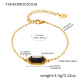 TXE453-Bracelet en pierre noire 15+5cm Image2