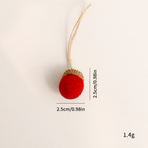 1 Pièce De Feutrine De Laine En Forme De Pomme De Pin De Noël - Fournitures De Fête h5