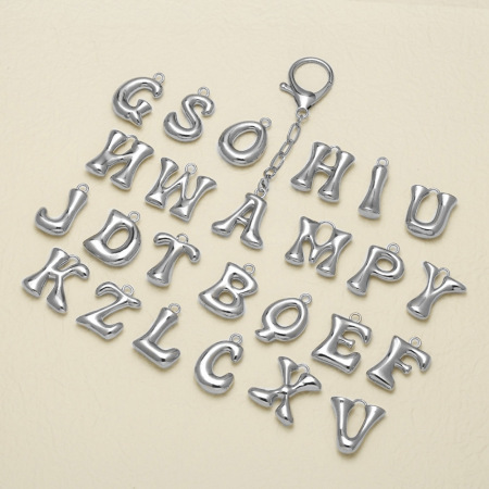 Porte-clés en cuivre avec lettres à bulles, 1 pièce 2