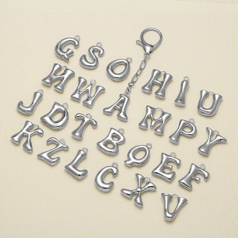 Porte-Clés En Cuivre Avec Lettres À Bulles, 1 Pièce h5Image3