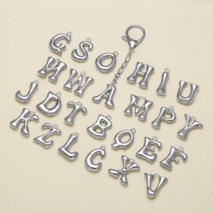 Porte-Clés En Cuivre Avec Lettres À Bulles, 1 Pièce h5 Image3