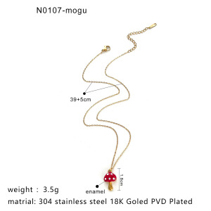 Collier Pendentif Cerise En Émail 1 Pièce h5 Image2