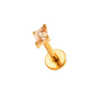 Boucles D'Oreilles Pendantes Minimalistes En Forme D'Étoile Rectangulaire En Alliage De Titane Couleur Or Et Zircon Pour Femme h5 