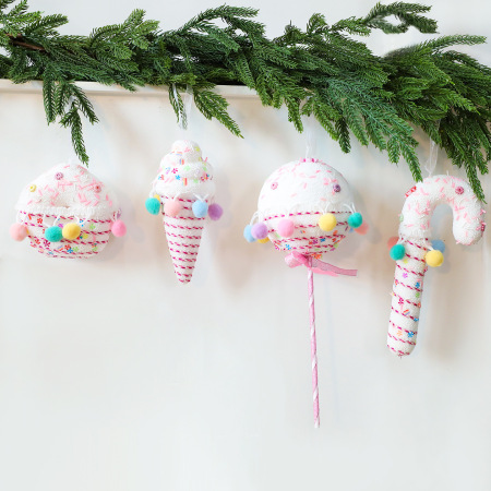 1 pièce de décorations alimentaires de Noël en mousse de polyuréthane blanche pour fêtes 2