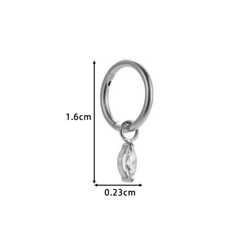 Boucles D'Oreilles Pendantes Rectangulaires Exquises En Alliage De Titane Couleur Or Et Zircon Pour Femme, 1 Pièce Image2