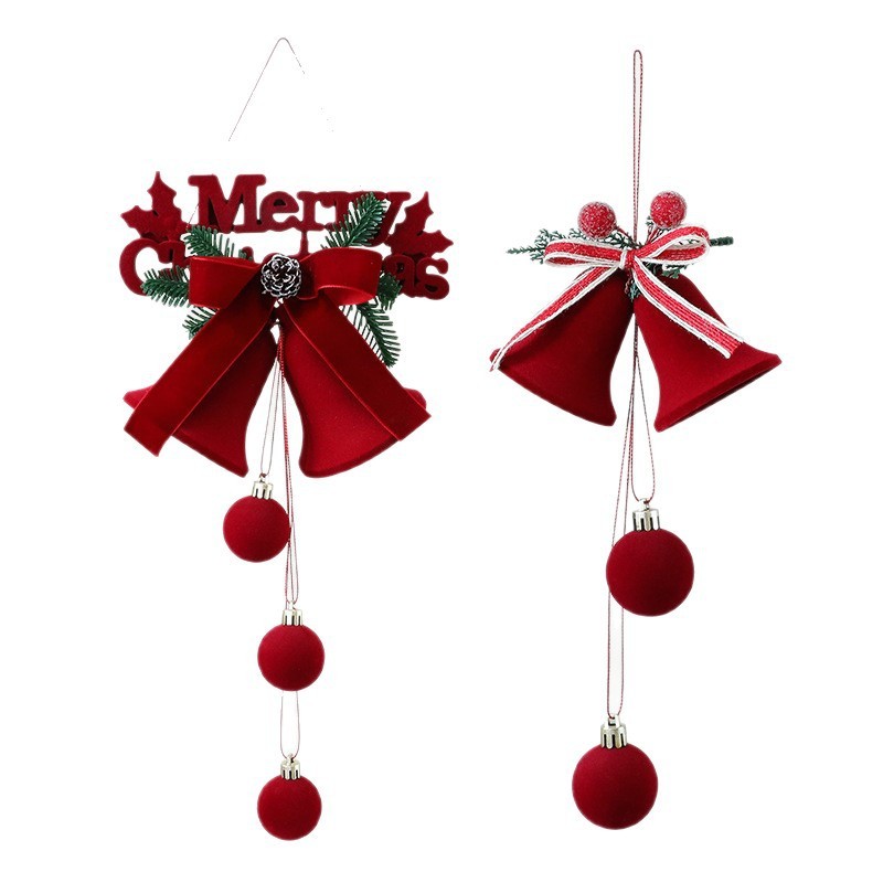 1 Pièce De Décorations De Fête De Noël Rouges Floquées h5Image5