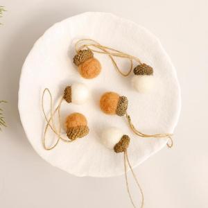 1 Pièce De Feutrine De Laine En Forme De Pomme De Pin De Noël - Fournitures De Fête h5 Image3