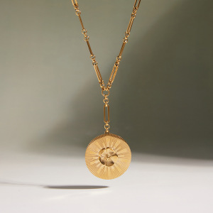 Collier Pendentif Élégant Pour Femme, En Acier Inoxydable Doré, Motif Camélia, 1 Pièce h5 Image5