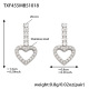 TXF455-Boucles d'oreilles en acier et oxyde de zirconium blanc Image14