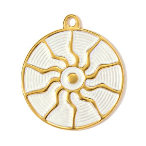 Pendentif Pour Femme En Acier Titane Polychrome Avec Gouttelettes h5 
