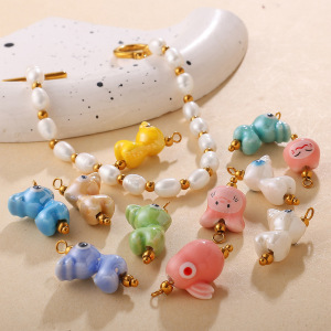 1 Pendentif Animal Mignon En Céramique À Faire Soi-Même h5 Image3