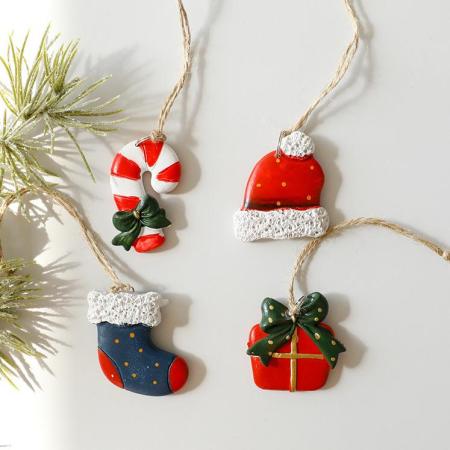 1 mini décoration de Noël en résine pour fêtes