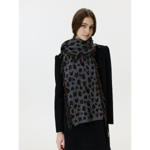 Écharpe D'Hiver En Laine À Pompons Imprimé Léopard Pour Femme, 1 Pièce h5 Image8