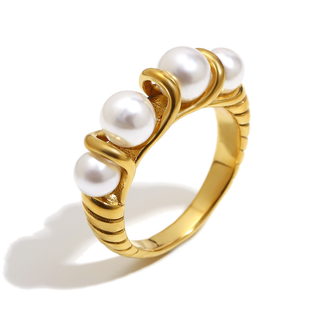 Bague Femme Daily Circle En Acier Inoxydable Étanche (1 Pièce) Image4