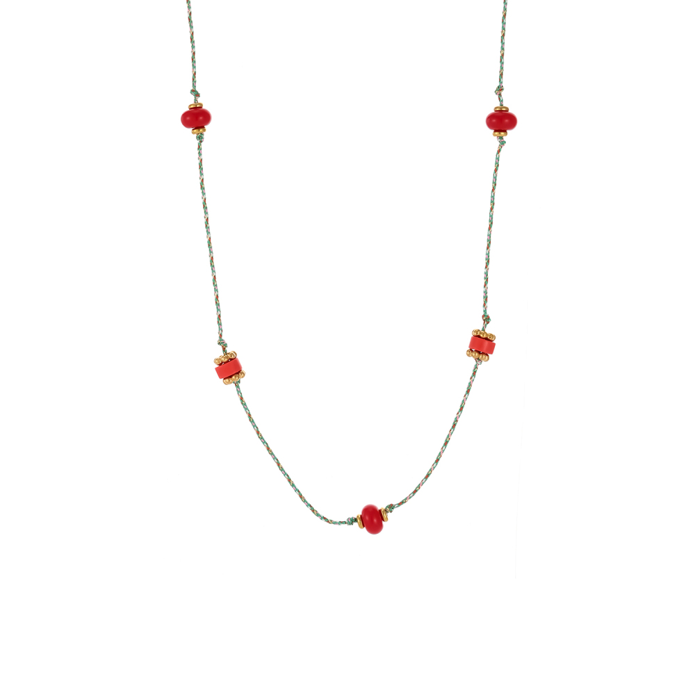 Collier Élégant Avec Pendentif En Perles Et Pierres Naturelles Pour Femme, 1 Pièce Image3
