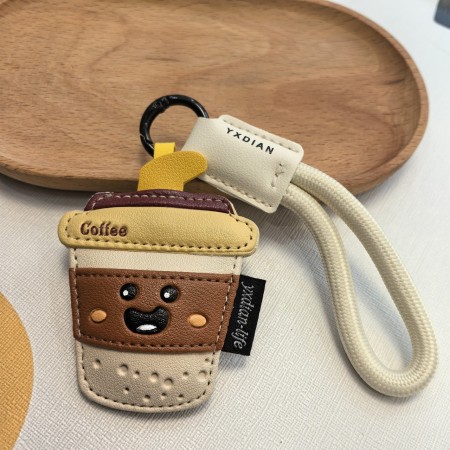 1 breloque de sac en cuir en forme de nourriture de dessin animé mignon