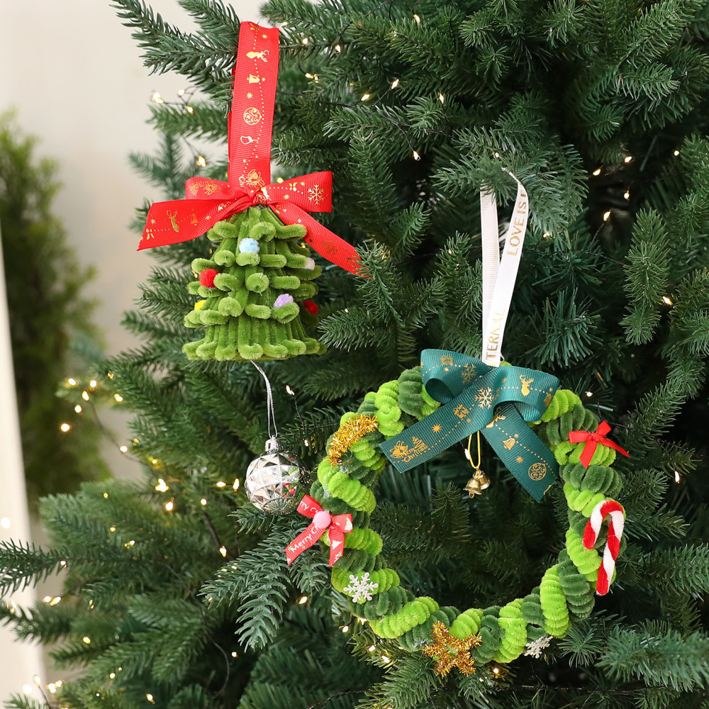 1 Pièce De Décorations De Fête De Noël Torsadées Faites À La Main En Polyester h5Image3