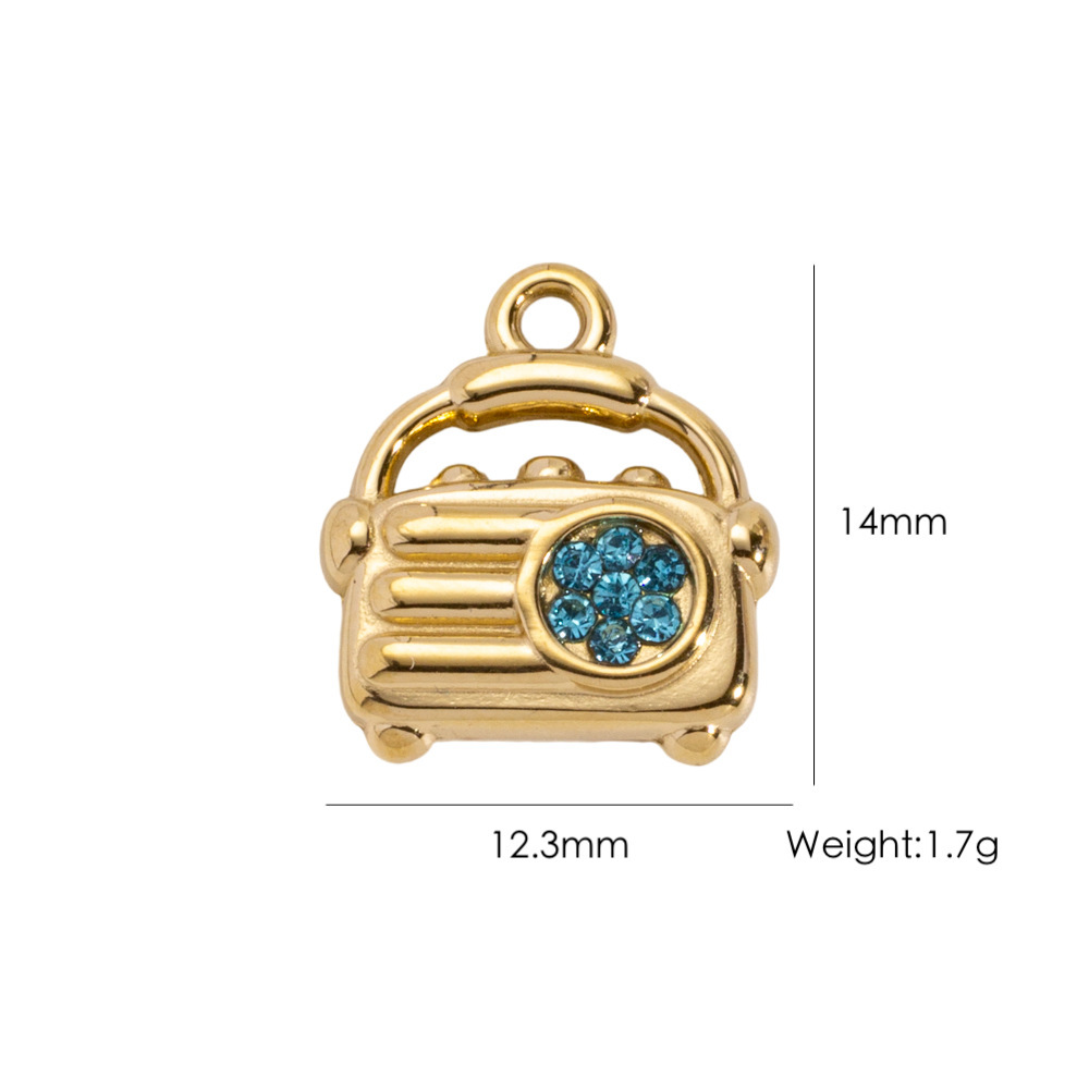 Pendentif Femme Étanche En Acier Inoxydable, Forme Radio, À Monter Soi-Même, Forme Irrégulière 