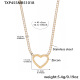 TXP455-Collier Zircon Blanc Doré 41+5cm
