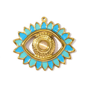 Pendentif Œil De Diable Étincelant En Acier Inoxydable Étanche Pour Femme (1 Pièce) h5