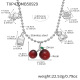 TXP420-Collier DIY Cerise Acier 40+5cm Image2