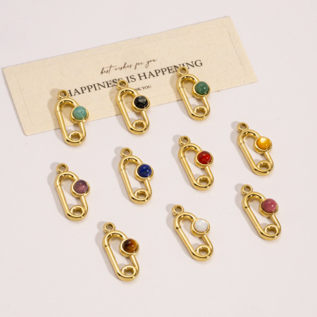 Pendentif femme étanche en acier inoxydable, forme irrégulière, à monter soi-même (1 pièce)
