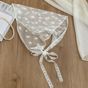 1 Écharpe D'Été En Polyester Et Dentelle Douce Pour Femme h5