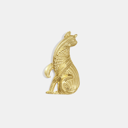Broche en acier inoxydable doré, étanche, en forme de chat (1 pièce). 2