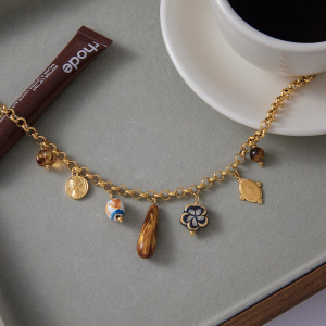 Collier Pendentif Femme En Acrylique Doré, En Acier Inoxydable Étanche, Avec Pendentif Goutte Personnalisable (1 Pièce) h5 Image6