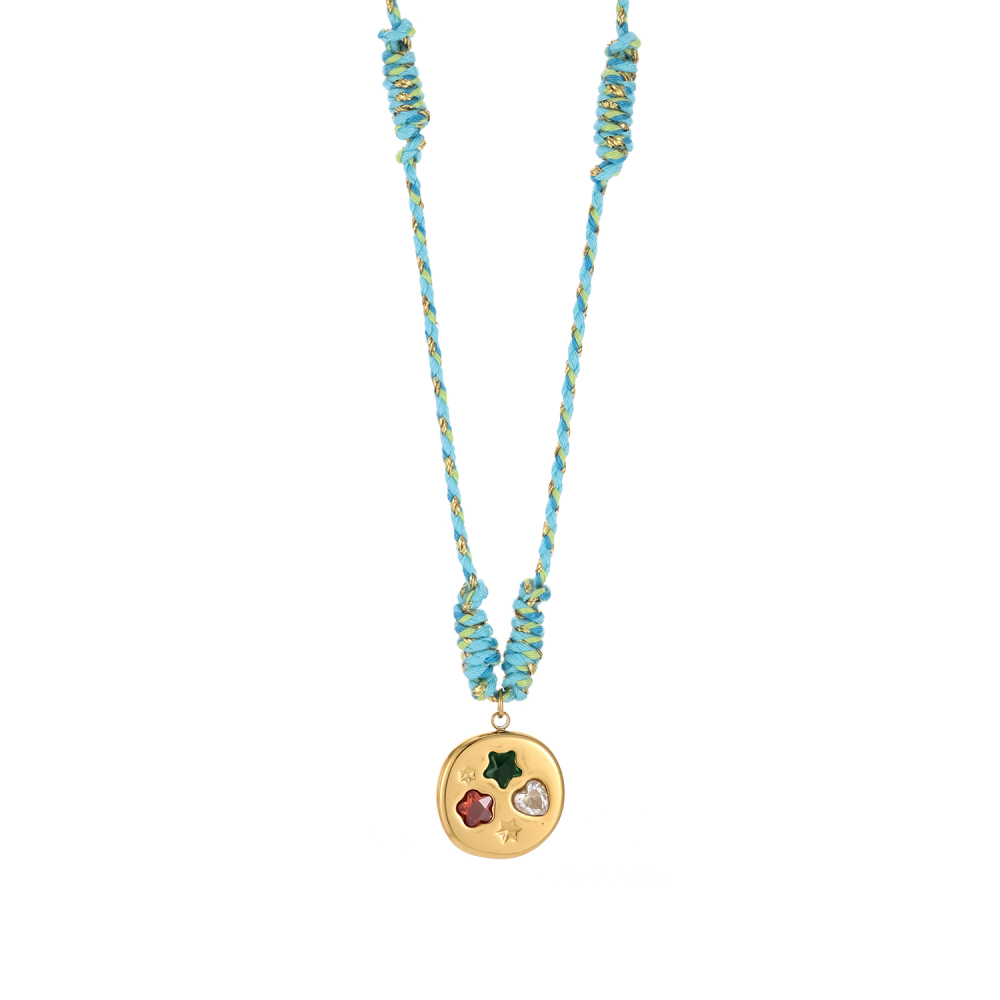 Collier Tressé Pour Femme En Acier Inoxydable Imperméable, De Forme Fantaisiste Et Irrégulière (1 Pièce) Image6
