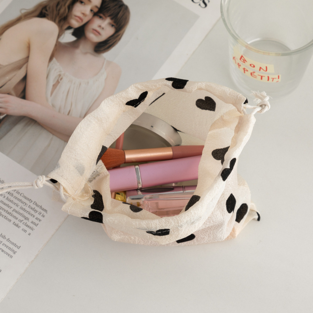 1 Sac À Bijoux Simple En Forme De Cœur 