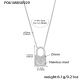 P061-Collier en acier avec cadenas d'amour et zircon 41+5 cm Image2
